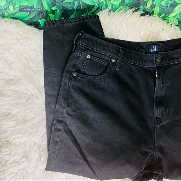 GAP black mom jeans casual trendy plus size 18 /34P. - Picture 10 of 15